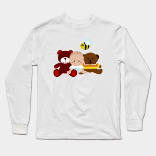 A Baby, Two Bears and a Bee Long Sleeve T-Shirt